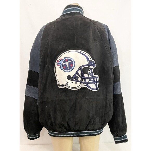 Men's Vintage NFL Tennessee Titans Size L Large Jacket Suede Leather